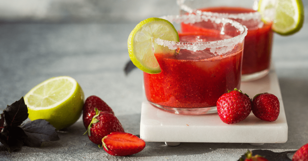 JDuce Design Happy Hour Strawberry Basil Frozen Margaritas