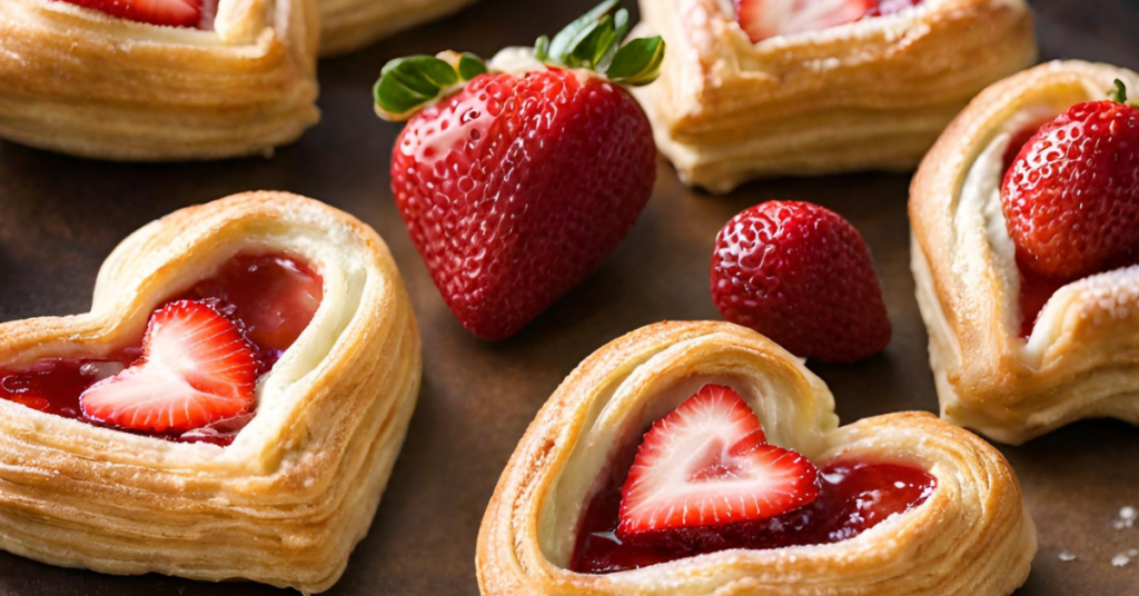 Website Happy Hour Heart Shaped Strawberry Pastries